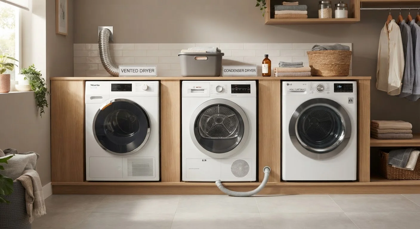 Vented, Condenser, and Heat Pump Dryers: Understanding How Each Removes Moisture
